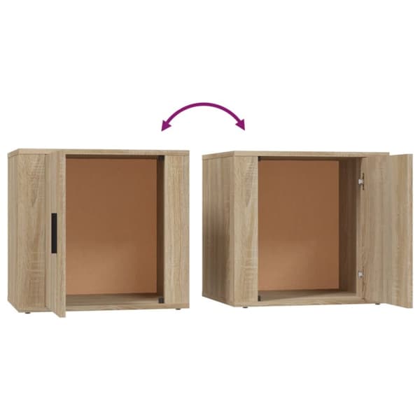 Förvaringsskåp & garderober - Living Sängbord 2 st sonoma-ek 50x39x47 cm