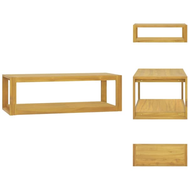 Opbevaringsskabe - Living væghængt badeværelsesskab 110x45x35 cm massivt teaktræ