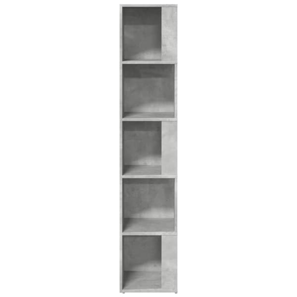 Opbevaringsskabe - Living hjørnereol 33x33x164,5 cm spånplade betongrå