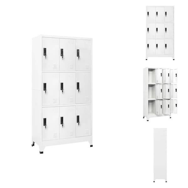 Opbevaringsskabe - Living skab 90x45x180 cm stål hvid