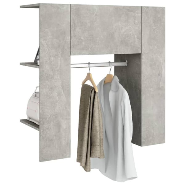 Förvaringsskåp & garderober - Living Hallskåp betonggrå 97,5x37x99 cm konstruerat trä