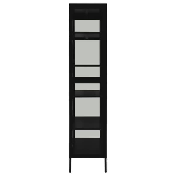 Opbevaringsskabe - Living udstillingsskab 90x40x180 cm stål og hærdet glas sort
