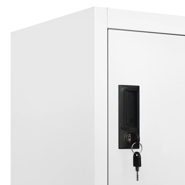 Opbevaringsskabe - Living skab 90x45x180 cm stål hvid
