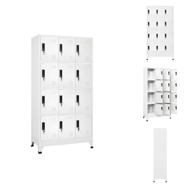 Opbevaringsskabe - Living skab 90x45x180 cm stål hvid