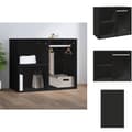 Miniatyrbillede 1 af 10: Opbevaringsskabe - Living skab 80x40x65 cm konstrueret træ sort
