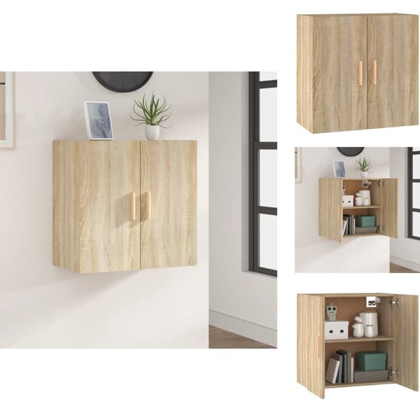 Opbevaringsskabe - Living vægskab 60x30x60 cm konstrueret træ sonoma-eg