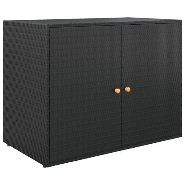 Opbevaringsskab til haven 100x55,5x80 cm polyrattan sort - Opbevaringsskab - Opbevaringsskabe - Home & Living