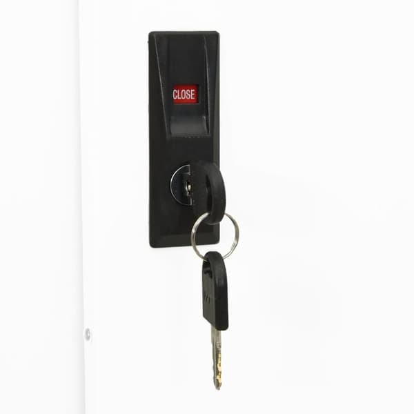 Dokumentskåp med skjutdörr vit 90x40x180 cm stål - Dokumentskåp - Kontorsskåp - Home & Living