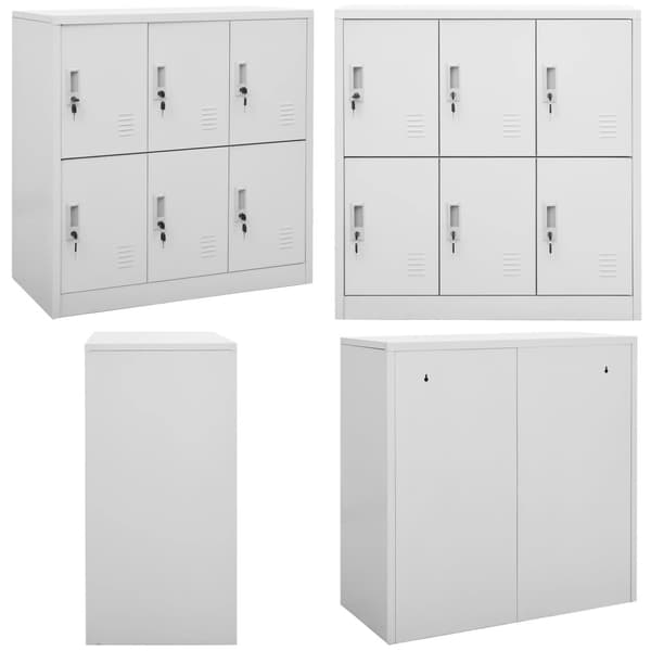 Skab 90x45x92,5 cm stål lysegrå - Skab - Skabe - Home & Living