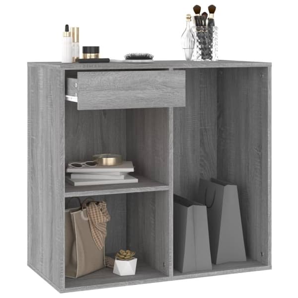 Sminkskåp grå sonoma 80x40x75 cm konstruerat trä - Sminkskåp - Skåp - Home & Living