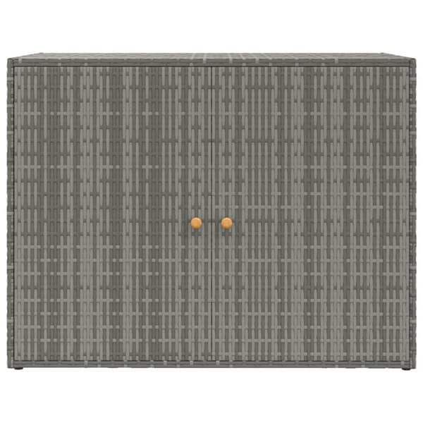Puutarhan säilytyskaappi harmaa 100x55,5x80 cm polyrottinki - Puutarhavaja - Puutarhavajat - Home & Living