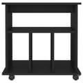 Miniatyrbillede 5 af 8: Rulleskab 60x45x60 cm konstrueret træ sort - Opbevaringsskab - Opbevaringsskabe - Home & Living