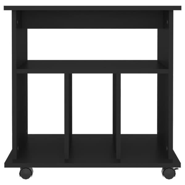 Rulleskab 60x45x60 cm konstrueret træ sort - Opbevaringsskab - Opbevaringsskabe - Home & Living