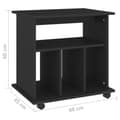 Miniatyrbillede 8 af 8: Rulleskab 60x45x60 cm konstrueret træ sort - Opbevaringsskab - Opbevaringsskabe - Home & Living
