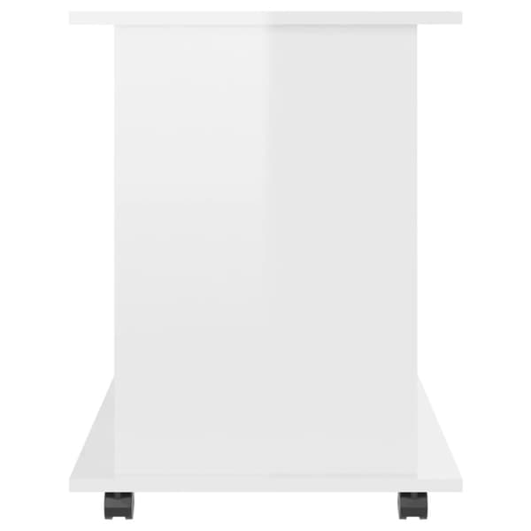 Rulleskab 60x45x60 cm konstrueret træ hvid højglans - Opbevaringsskab - Opbevaringsskabe - Home & Living