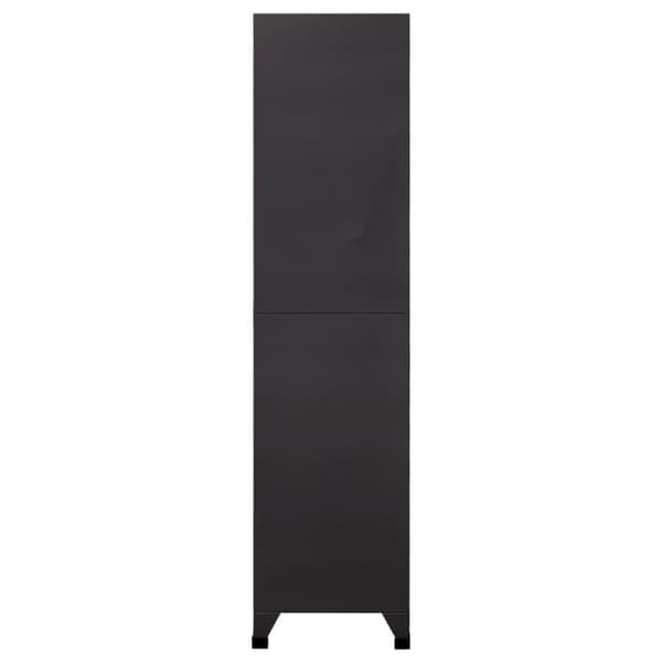 Förvaringsskåp antracit och röd 90x45x180 cm stål - Klädskåp För Omklädningsrum - Klädskåp Omklädningsrum - Home & Living