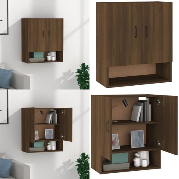 Vægskab 60x31x70 cm konstrueret træ brun egetræsfarve - Vægskab - Vægskabe - Home & Living