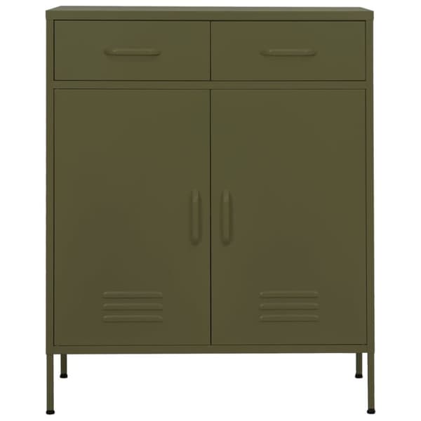 Opbevaringsskab 80x35x101,5 cm stål olivengrøn - Opbevaringsskab - Opbevaringsskabe - Home & Living