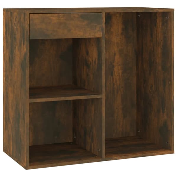 Sminkskåp rökfärgad ek 80x40x75 cm konstruerat trä - Sminkskåp - Skåp - Home & Living