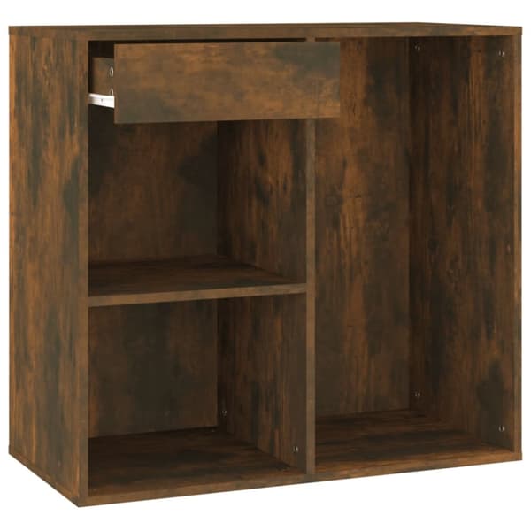 Sminkskåp rökfärgad ek 80x40x75 cm konstruerat trä - Sminkskåp - Skåp - Home & Living