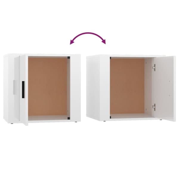 Sengebord 50x39x47 cm hvid højglans - Sengebord - Sengeborde - Home & Living