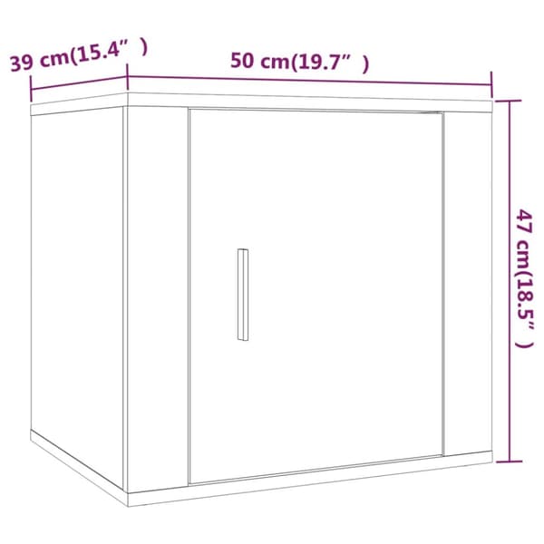 Sengebord 50x39x47 cm hvid højglans - Sengebord - Sengeborde - Home & Living