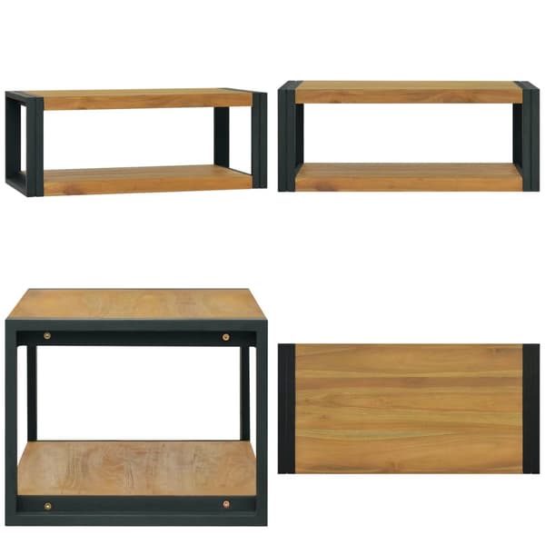 Väggmonterat badrumsskåp 90x45x35 cm massiv teak - Badrumsskåp - Badrumsmöbel - Home & Living