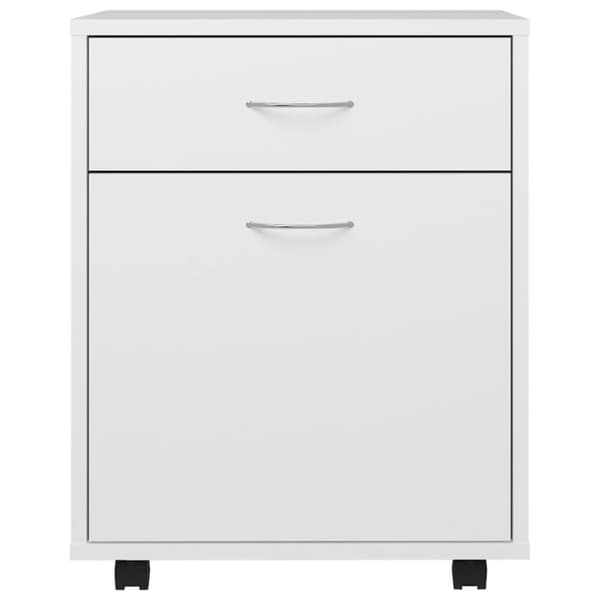 Rulleskab 45x38x54 cm konstrueret træ hvid - Opbevaringsskab - Opbevaringsskabe - Home & Living