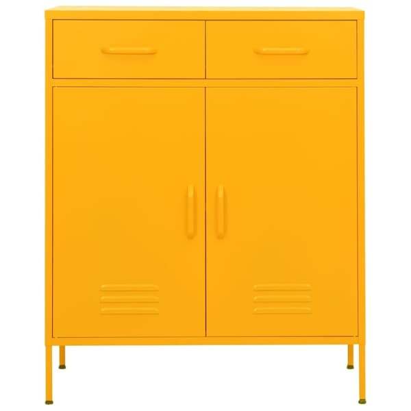 Opbevaringsskab 80x35x101,5 cm stål sennepsgul - Opbevaringsskab - Opbevaringsskabe - Home & Living