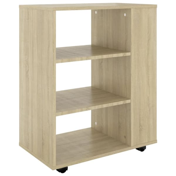 Skåp med hjul sonoma-ek 60x35x75 cm konstruerat trä - Förvaringshurts - Hurts - Home & Living