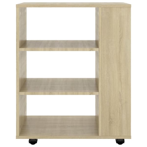 Skåp med hjul sonoma-ek 60x35x75 cm konstruerat trä - Förvaringshurts - Hurts - Home & Living