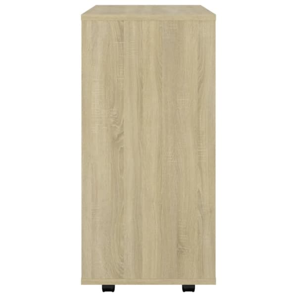 Skåp med hjul sonoma-ek 60x35x75 cm konstruerat trä - Förvaringshurts - Hurts - Home & Living