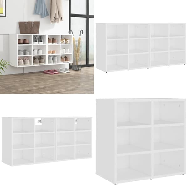 Skoreoler 2 stk. 52,5x30x50 cm hvid - Skoreol - Skoreoler - Home & Living