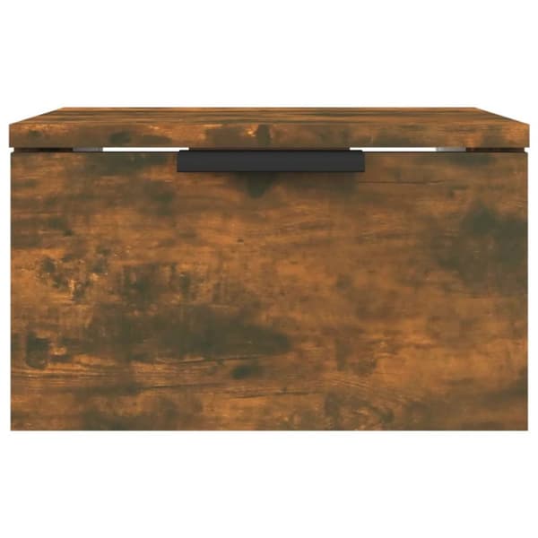 Væghængt sengebord 34x30x20 cm røget egetræsfarve - Væghængt Sengebord - Væghængte Sengeborde - Home & Living