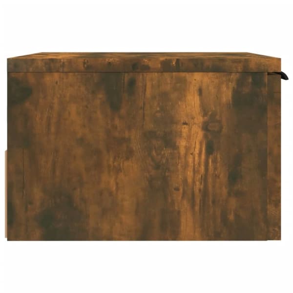 Væghængt sengebord 34x30x20 cm røget egetræsfarve - Væghængt Sengebord - Væghængte Sengeborde - Home & Living