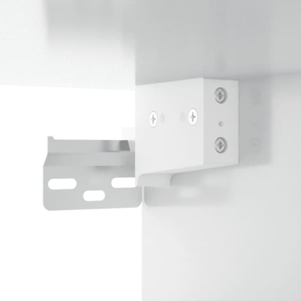 Väggmonterat sängbord vit högglans 34x30x20 cm - Sängbord - Nattduksbord - Home & Living