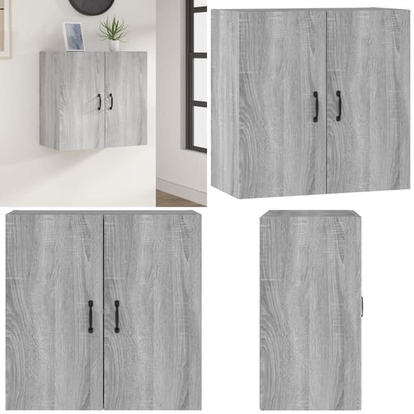 Vægskab 60x31x60 cm konstrueret træ grå sonoma-eg - Vægskab - Vægskabe - Home & Living