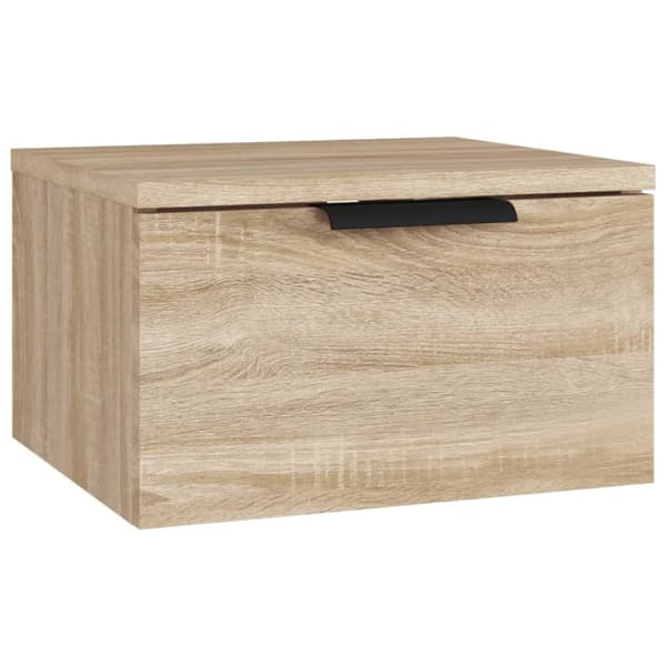 Væghængt sengebord 34x30x20 cm sonoma-eg - Væghængt Sengebord - Væghængte Sengeborde - Home & Living