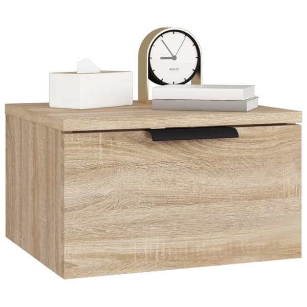 Væghængt sengebord 34x30x20 cm sonoma-eg - Væghængt Sengebord - Væghængte Sengeborde - Home & Living