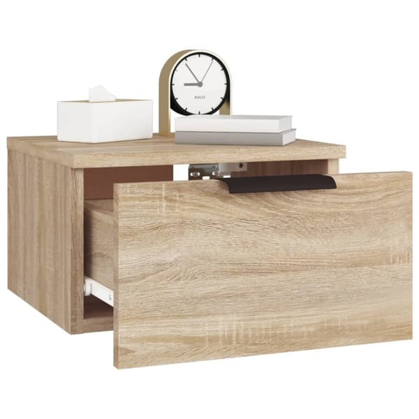 Væghængt sengebord 34x30x20 cm sonoma-eg - Væghængt Sengebord - Væghængte Sengeborde - Home & Living