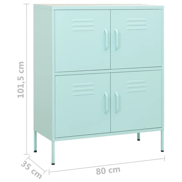 Opbevaringsskab 80x35x101,5 cm stål mintgrøn - Opbevaringsskab - Opbevaringsskabe - Home & Living