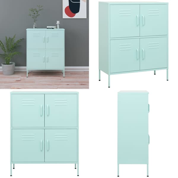 Opbevaringsskab 80x35x101,5 cm stål mintgrøn - Opbevaringsskab - Opbevaringsskabe - Home & Living