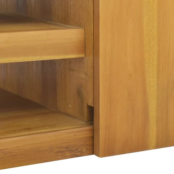 Seinäkiinnitettävä kylpyhuoneen kaappi 110x40x30 täysi tiikki - Kylpyhuoneen Kaappi - Kylpyhuoneen Kaapit - Home & Living