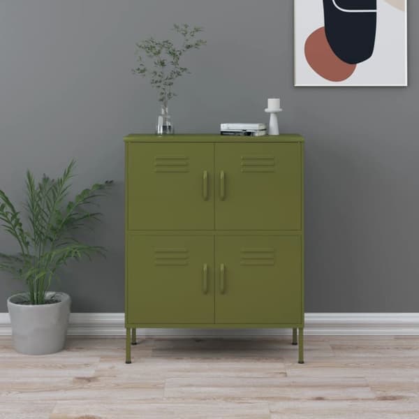 Opbevaringsskab 80x35x101,5 cm stål olivengrøn - Opbevaringsskab - Opbevaringsskabe - Home & Living