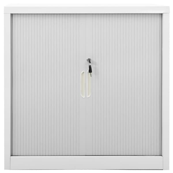 Dokumentskåp med skjutdörr grå 90x40x90 cm stål - Skjutdörrsskåp - Skåp - Home & Living