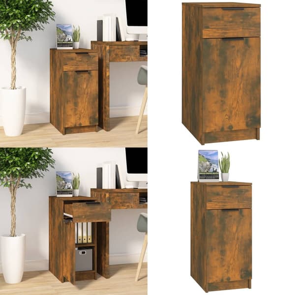 Skrivebord 33,5x50x75 cm konstrueret træ røget egetræsfarve - Skrivebord - Skriveborde - Home & Living