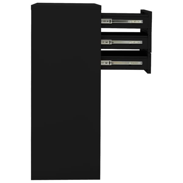 Dokumentskåp svart 90x40x102 cm stål - Kontorsskåp - Skåp - Home & Living