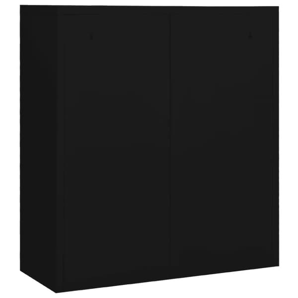 Dokumentskåp svart 90x40x102 cm stål - Kontorsskåp - Skåp - Home & Living