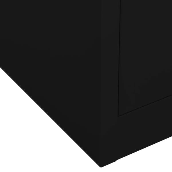Dokumentskåp svart 90x40x102 cm stål - Kontorsskåp - Skåp - Home & Living
