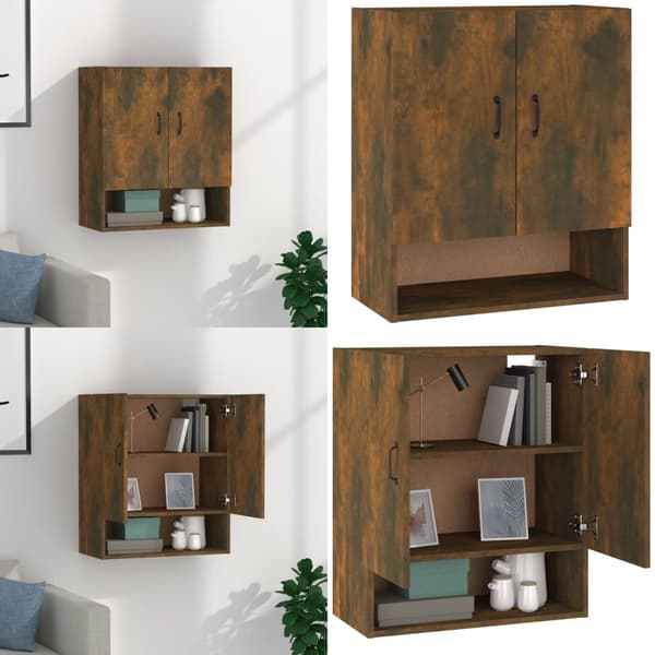 Vægskab 60x31x70 cm konstrueret træ røget egetræsfarve - Vægskab - Vægskabe - Home & Living